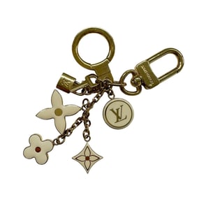 Louis Vuitton Key Ring, Stainless Steel, Porte-Clés Pampilles Perle Gold, M91927, for Men and