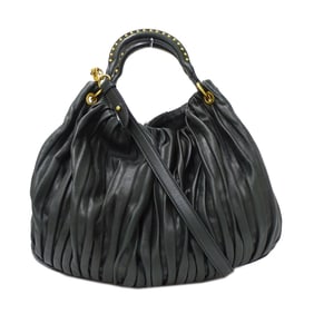 Miu MIUMIU Women's Handbag/Shoulder Bag, 2-Way, Leather, Dark Green