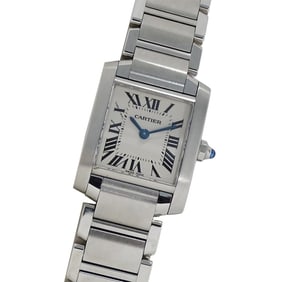 Cartier Tank Française Women's Watch, SM Quartz, QZ Stainless Steel, W51008Q3, Silver/Ivory,