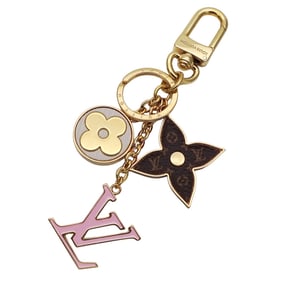 Louis Vuitton Monogram Epi Leather Charm, Women's, Spring Street Metal Keychain, Multicolor, Gold,