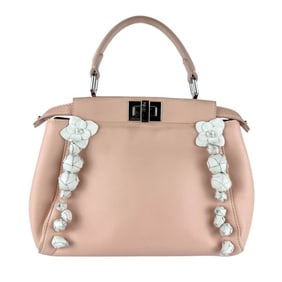 Fendi Peekaboo Mini Leather Shoulder Bag, Pink, Women's, 8BN244-9GK, z7051