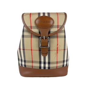 Burberry Backpack, Canvas and Leather, Beige Brown, Kids', Z7041