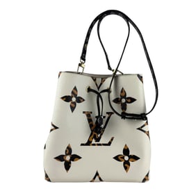 Louis Vuitton Monogram Giant Jungle NeoNoe Shoulder Bag in Off-White, Black, Brown, and Gold,