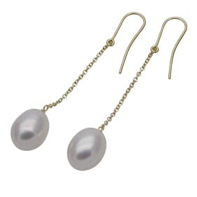 Tiffany & Co. Elsa Peretti Pearl by the Yard Earrings for Women, 750YG Yellow Gold, Polished, with