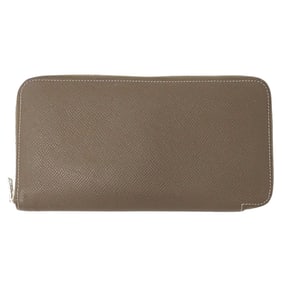 Hermes Hermès Women's Long Wallet, Azap Silkin Classic, Epsom Leather, Tundra Silver Hardware,