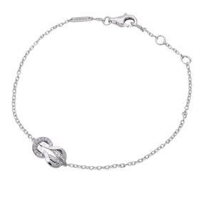 Fred FRED Women's Chance Infini Bracelet in 750WG White Gold with Diamonds, 6B0993, Polished