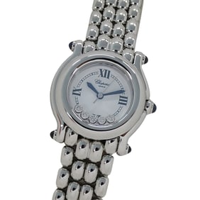 Chopard Happy Sport Women's Watch with 5 Diamonds, Quartz Movement, Stainless Steel, 27/8250-23,