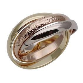 Cartier Trinity Ring for Women, Small, 750PG, 750WG, 750YG, Pink Gold, White Yellow #50, Approx.