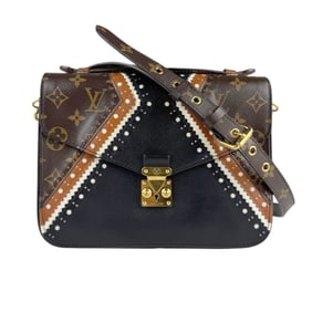 Louis Vuitton Monogram Metis MM Handbag Shoulder Bag in Canvas and Leather, Brown, Black, Gold,