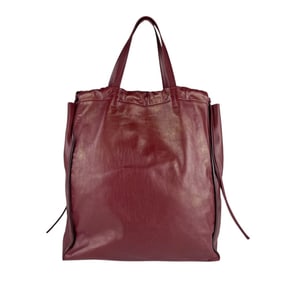 Celine handbag tote bag in burgundy leather for men and women, z6879