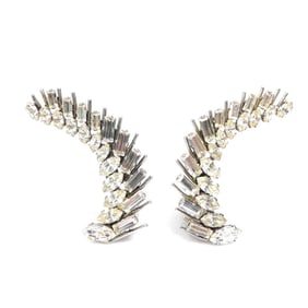 Yves Saint Laurent Saint Laurent earrings, metal and stone, silver, women's, 56349a