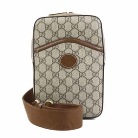 Gucci GG Supreme Canvas Body Bag, Brown and Gold, Men's, 696016 e60877a