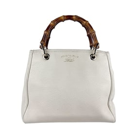 Gucci Handbag Shoulder Bag Bamboo Leather Ivory Women's 336032 z6809
