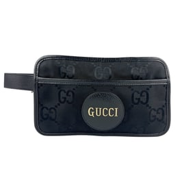 Gucci Off the Grid clutch bag in nylon canvas and leather black, men's size 627475 z6840
