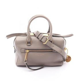 Marc Jacobs Recruit Small Baulet Handbag, Leather, Women's, Gray, M0009632