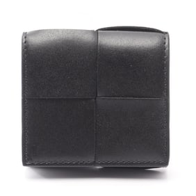 Bottega Veneta Cassette Intrecciato Coin Case Wallet Leather Men's Black