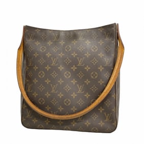 Louis Vuitton Monogram Looping GM Shoulder Bag M51145 Brown Women's