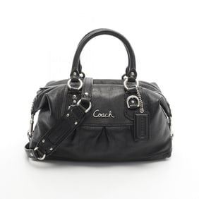 Coach Ashley Leather Satchel Handbag, Women's, Black, F15445