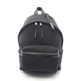 Yves Saint Laurent Saint Laurent Paris City Mini Backpack, canvas and leather backpack, black.