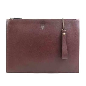Gucci Clutch Bag, Leather, Bordeaux, Men's/Women's, 325783, H31514A