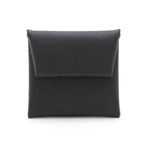 HERMES Bastia coin case, purse, Veau Epsom leather, black, B stamp