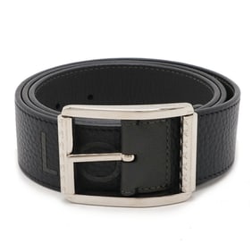 LOUIS VUITTON Louis Vuitton Santur Reverso Reversible 40MM Belt Taurillon Leather Black Grey #95