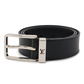 LOUIS VUITTON Louis Vuitton Santur Pont Neuf 35MM Belt Taurillon Leather Black #90 M6065U
