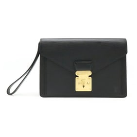 LOUIS VUITTON Epi Pochette Serie Dragonne Second Bag Noir Black Key Missing M52612
