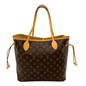 LOUIS VUITTON Neverfull MM Monogram Leather Tote Bag, Handbag, Semi-Shoulder Brown, 22813