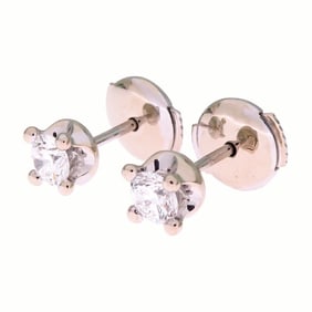 Bvlgari Corona Diamond Women's Earrings in 750 White Gold