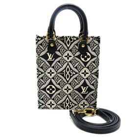Louis Vuitton Petite Sac Plat Women's Handbag M80484 Monogram Jacquard Black