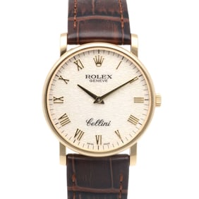 Rolex Cellini Watch, 18K Gold, 5115, Manual Winding, Men's, H-Serial, Horicon, Roman Numerals,