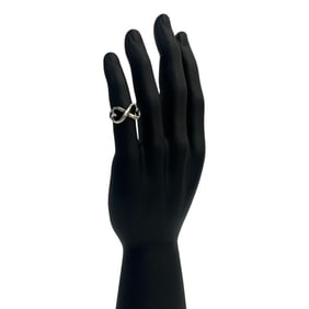 TIFFANY & Co. Tiffany Double Loving Heart Ring, 925 Sterling Silver, Size 10, 46896