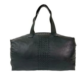 BOTTEGA VENETA Intrecciato Leather Boston Bag/Handbag in Black (16198)