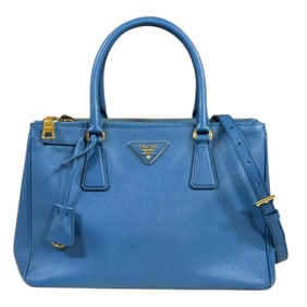 Prada Galleria Saffiano Shoulder Bag, Leather, BN1801, Blue, Women's, PRADA 2-Way