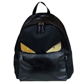 Fendi Monster Bugs Backpack/Daypack, Leather, 7VZ042, Unisex, FENDI