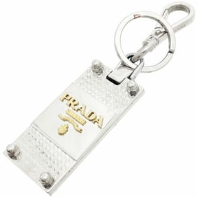 Prada Metal Keychain Charm with Hex Nuts and Studs, TT-15793