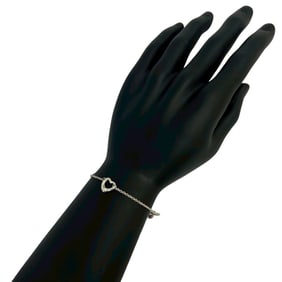 TIFFANY & Co. Tiffany Triple Open Heart Bracelet in Sterling Silver with a 925 Chain, 07469