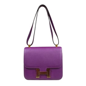 Hermes Hermès Constance III 24 Shoulder Bag in Evercolor Purple for Women