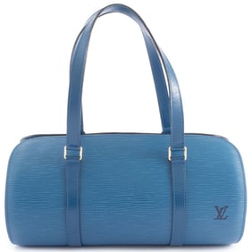Louis Vuitton Soufflot Handbag M52225 Epi Leather Toledo Blue Women's LOUIS VUITTON