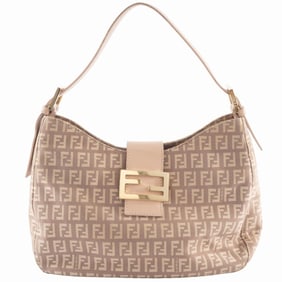 Fendi Zucca Shoulder Bag 8BR036 Canvas and Leather Pink Women's FENDI