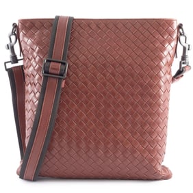Bottega Veneta Intrecciato Shoulder Bag 276357 Leather Brown Women's Crossbody BOTTEGA VENETA