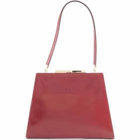 LOEWE Women's Red Leather Trapezoid Mini Handbag