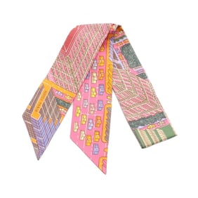 Hermes Hermès Pantin City Twilly Silk Scarf for Women in Multicolor