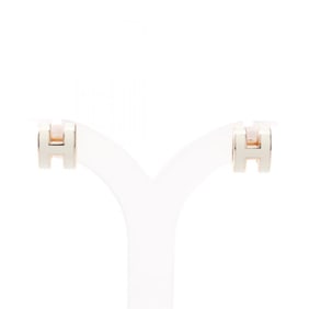 Hermes Hermès MINI POP H earrings, gold-plated, for women, available in gold and white.
