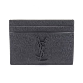 Yves Saint Laurent Saint Laurent Paris Cassandra Business Card Case, Leather, Men's, Black,