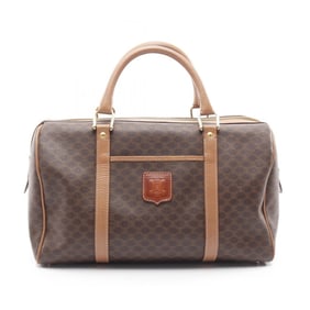 Celine Macadam handbag, coated canvas and leather, women's, brown beige