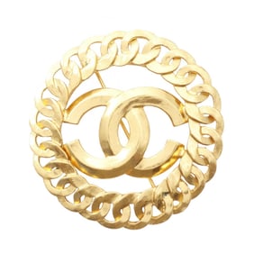 CHANEL Coco Mark Brooch Accessory GP (Gold Plated) Women's Gold