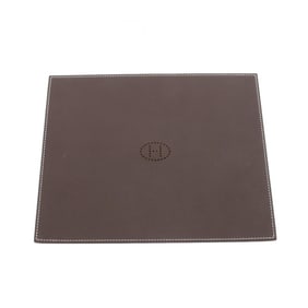 Hermes Hermès Mise et Relance desk accessories, leather, brown, for men and women
