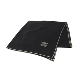 Chanel Coco Mark Cashmere Scarf/Stole for Women in Black and Gold